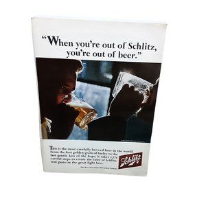 1966 Schlitz Beer Original Print Ad Vintage 60s Ephemera